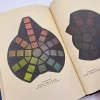 A double-page spread from Munsell's Colour System featuring middle and dark colour scales. The petal-like charts illustrate the gradual transition of hues, emphasizing Munsell’s perceptual uniformity in colour classification.