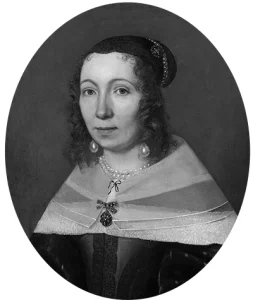 Women in Botany - black and white portrait of female botanist Maria Sibyla Merian.